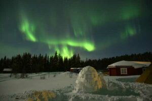 Nordlichtflackern in Lappland