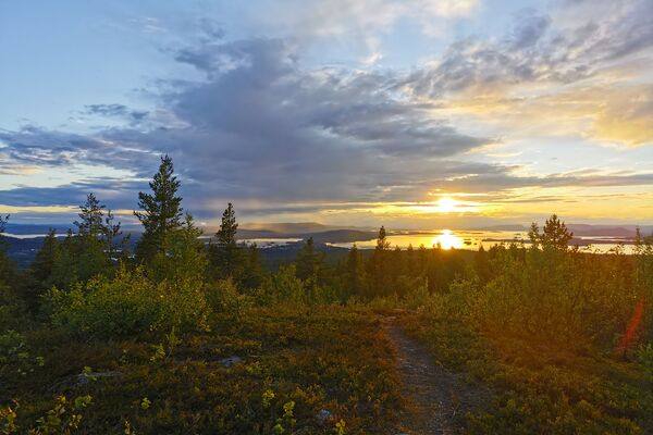 Wanderung in der Abenddämmerung - Aktivurlaub Schwedisch Lappland | Pieper Erlebnisreisen