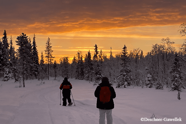 Schneeschuhwanderung bei Sonnenuntergang | Pieper Erlebnisreisen